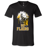 Clyde Fliers Rising Helmet Go V-Neck T-Shirt