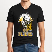 Clyde Fliers Rising Helmet Go V-Neck T-Shirt
