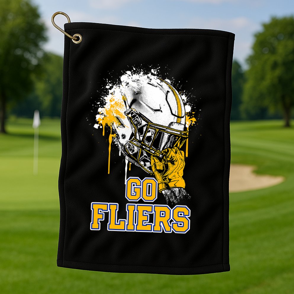 Clyde Fliers Rising Helmet Go Golf Towel