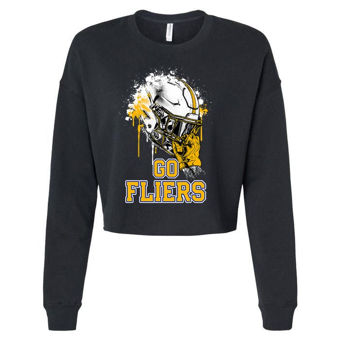 Clyde Fliers Rising Helmet Go Cropped Pullover Crew