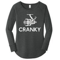 Cranky Fishing Reel Pun Humor Fishermen Women's Perfect Tri Tunic Long Sleeve Shirt