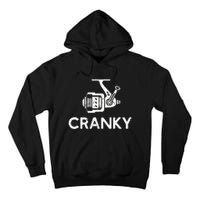 Cranky Fishing Reel Pun Humor Fishermen Tall Hoodie