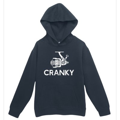 Cranky Fishing Reel Pun Humor Fishermen Urban Pullover Hoodie