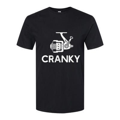 Cranky Fishing Reel Pun Humor Fishermen Softstyle CVC T-Shirt