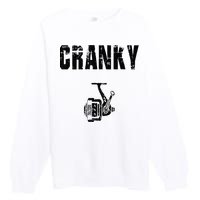 Cranky Fishing Reel Fishing Premium Crewneck Sweatshirt