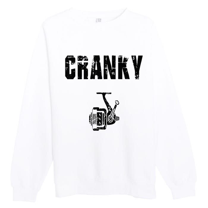 Cranky Fishing Reel Fishing Premium Crewneck Sweatshirt