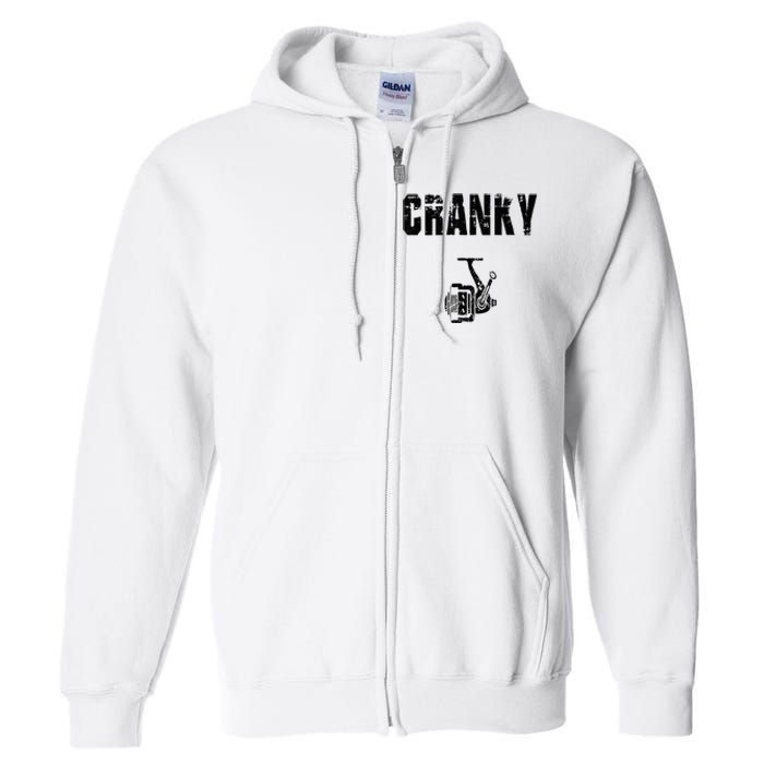 Cranky Fishing Reel Fishing Full Zip Hoodie