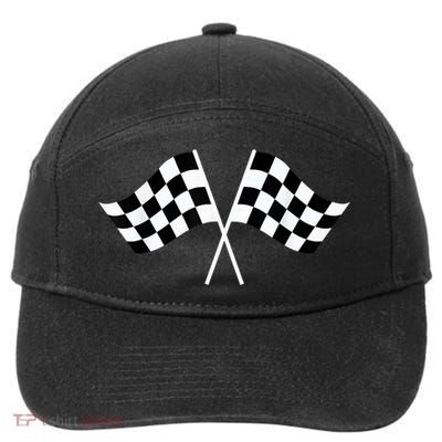 Checkered Flag Racing 7-Panel Snapback Hat