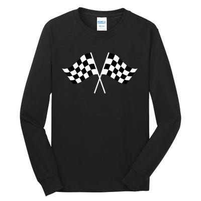 Checkered Flag Racing Tall Long Sleeve T-Shirt