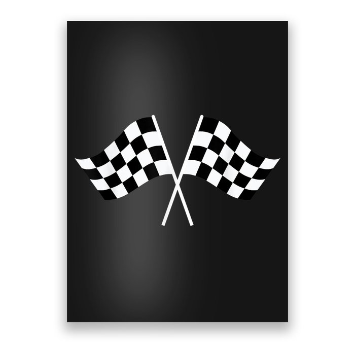 Checkered Flag Racing Poster