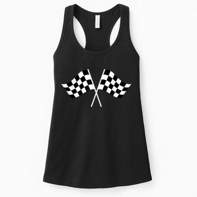Checkered Flag Racing Womens Tank Top