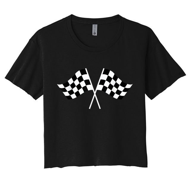 Checkered Flag Racing Crop Top
