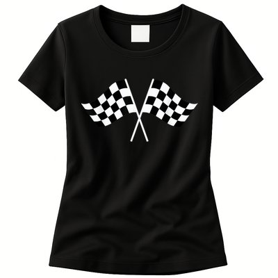 Checkered Flag Racing Womens T-Shirt