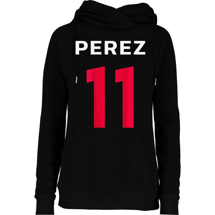 Checo Formula Racing Driver 11 Fan Team Hecho En Mexico Womens Funnel Neck Pullover Hood