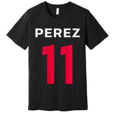 Checo Formula Racing Driver 11 Fan Team Hecho En Mexico Premium T-Shirt