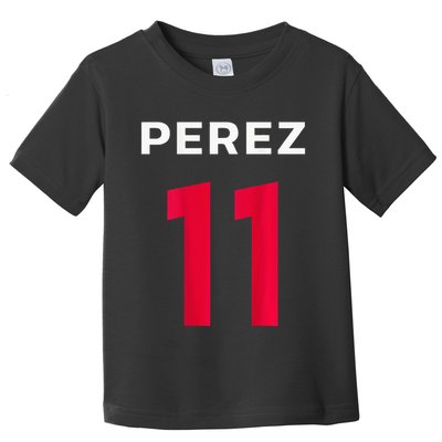 Checo Formula Racing Driver 11 Fan Team Hecho En Mexico Toddler T-Shirt