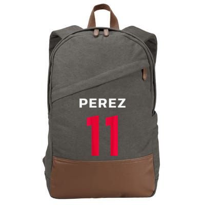Checo Formula Racing Driver 11 Fan Team Hecho En Mexico Cotton Canvas Backpack