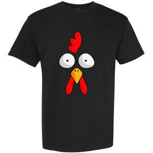 Chicken Face Rooster Halloween Costume Farm Poultry Garment-Dyed Heavyweight T-Shirt