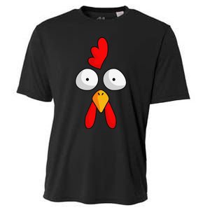 Chicken Face Rooster Halloween Costume Farm Poultry Cooling Performance Crew T-Shirt