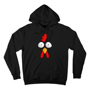 Chicken Face Rooster Halloween Costume Farm Poultry Hoodie