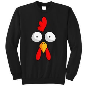 Chicken Face Rooster Halloween Costume Farm Poultry Sweatshirt