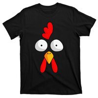 Chicken Face Rooster Halloween Costume Farm Poultry T-Shirt