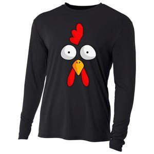 Chicken Face Rooster Halloween Costume Farm Poultry Cooling Performance Long Sleeve Crew