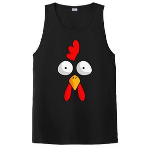 Chicken Face Rooster Halloween Costume Farm Poultry PosiCharge Competitor Tank