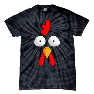 Chicken Face Rooster Halloween Costume Farm Poultry Tie-Dye T-Shirt