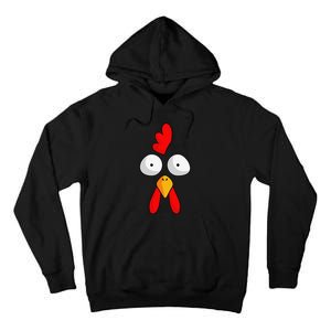 Chicken Face Rooster Halloween Costume Farm Poultry Tall Hoodie