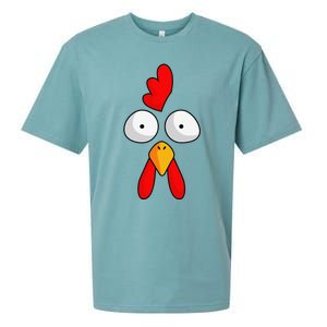 Chicken Face Rooster Halloween Costume Farm Poultry Sueded Cloud Jersey T-Shirt