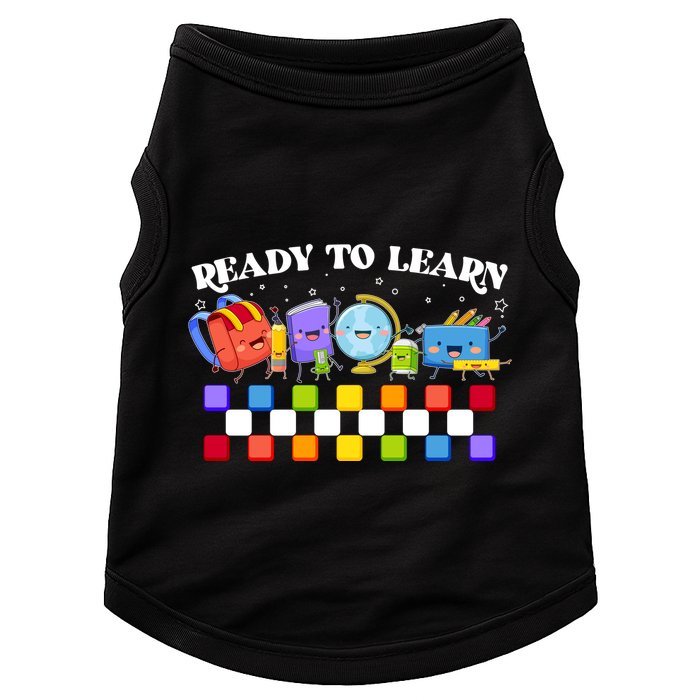 Cute Funny Ready To Learn Back To School Doggie Tank
