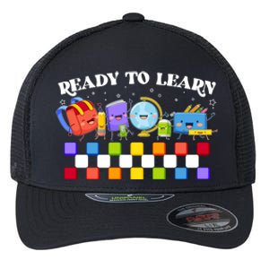 Cute Funny Ready To Learn Back To School Flexfit Unipanel Trucker Cap