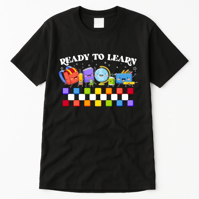 Cute Funny Ready To Learn Back To School Tall T-Shirt