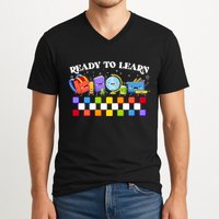 Cute Funny Ready To Learn Back To School V-Neck T-Shirt