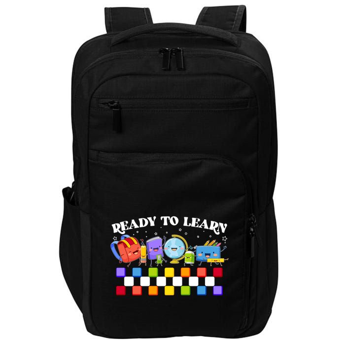 Cute Funny Ready To Learn Back To School Impact Tech Backpack