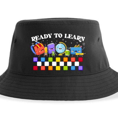 Cute Funny Ready To Learn Back To School Sustainable Bucket Hat