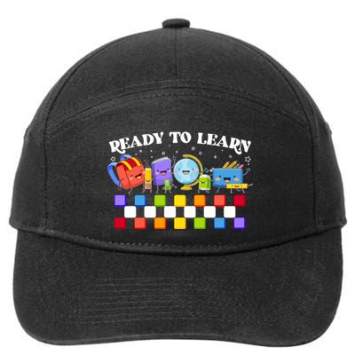 Cute Funny Ready To Learn Back To School 7-Panel Snapback Hat