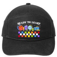 Cute Funny Ready To Learn Back To School 7-Panel Snapback Hat