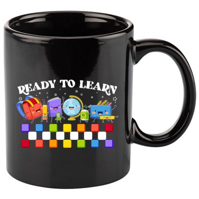 Cute Funny Ready To Learn Back To School 11oz C Handle Ceramic Mug