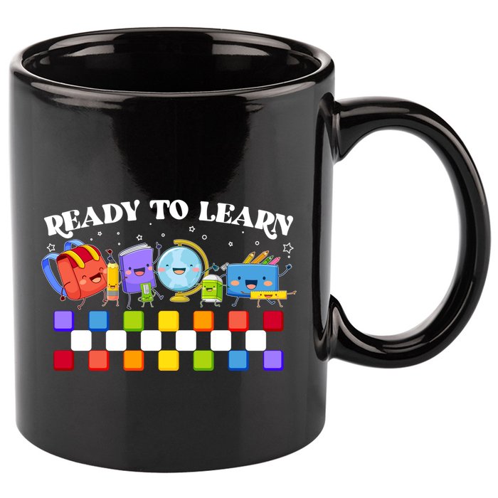 Cute Funny Ready To Learn Back To School 11oz C Handle Ceramic Mug