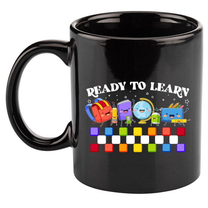 Cute Funny Ready To Learn Back To School 11oz C Handle Ceramic Mug