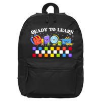 Cute Funny Ready To Learn Back To School 16 in Basic Backpack