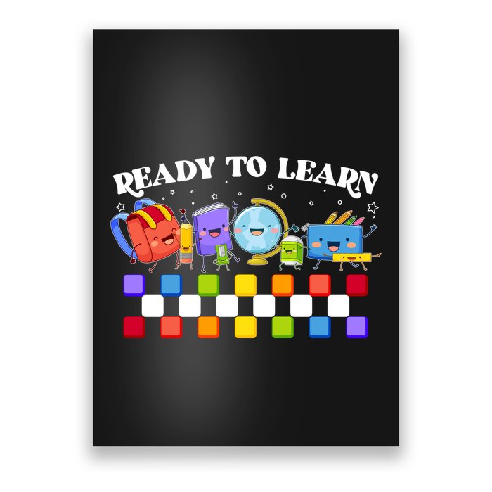 Cute Funny Ready To Learn Back To School Poster