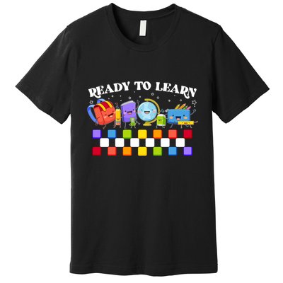 Cute Funny Ready To Learn Back To School Premium T-Shirt