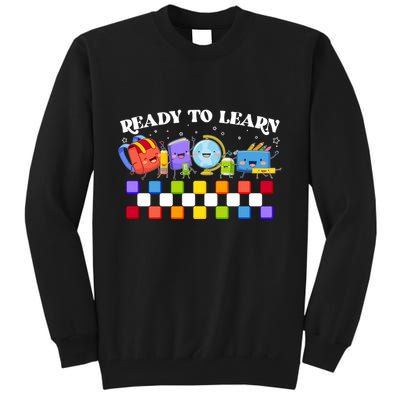 Cute Funny Ready To Learn Back To School Tall Sweatshirt