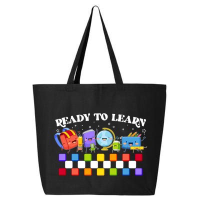Cute Funny Ready To Learn Back To School 25L Jumbo Tote