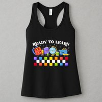 Cute Funny Ready To Learn Back To School Womens Tank Top