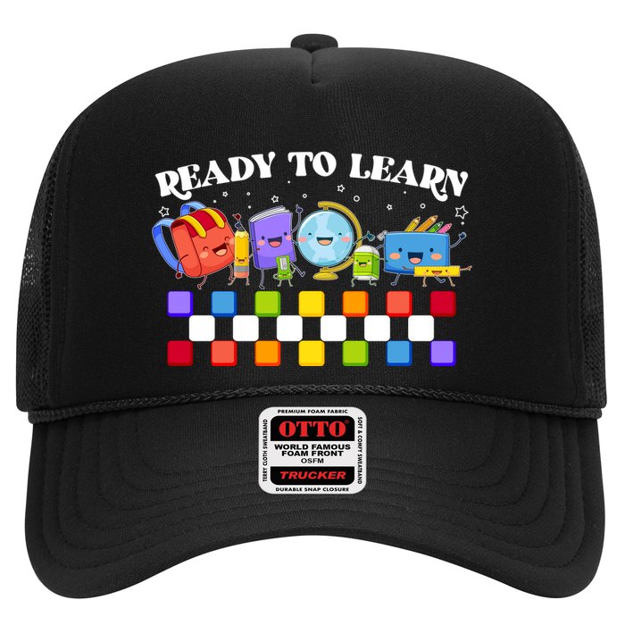 Cute Funny Ready To Learn Back To School Trucker Hat