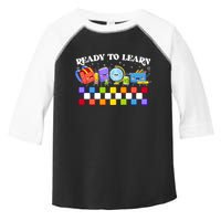 Cute Funny Ready To Learn Back To School Toddler Fine Jersey T-Shirt